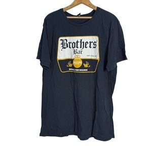 The Concert Tee, Brothers Bar 100% cotton t shirt navy blue XL